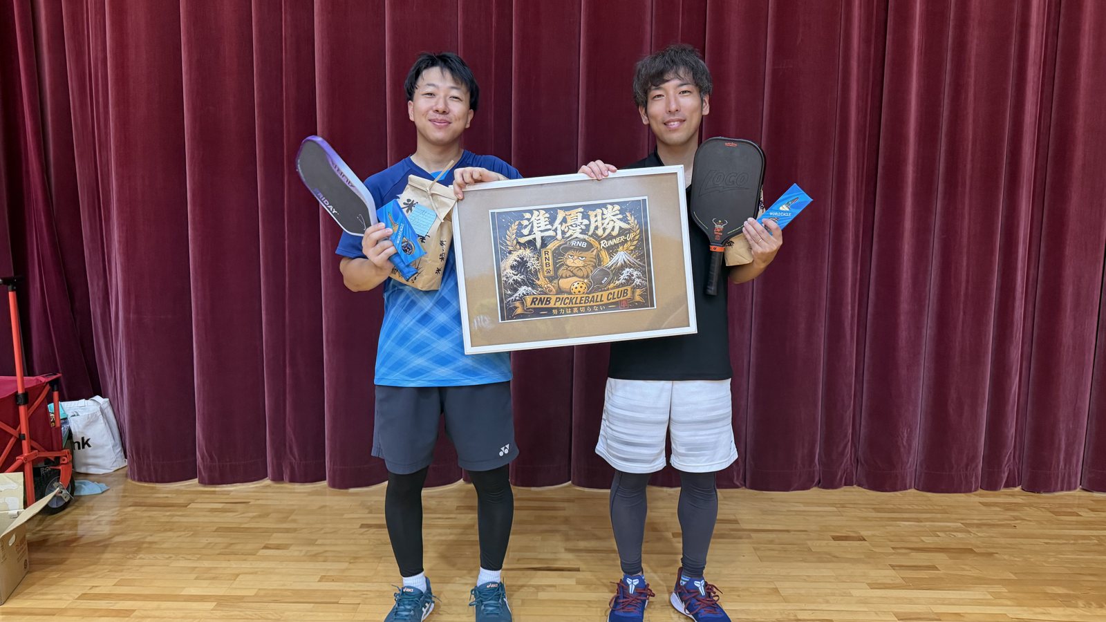 表彰式 優勝ペアの記念撮影