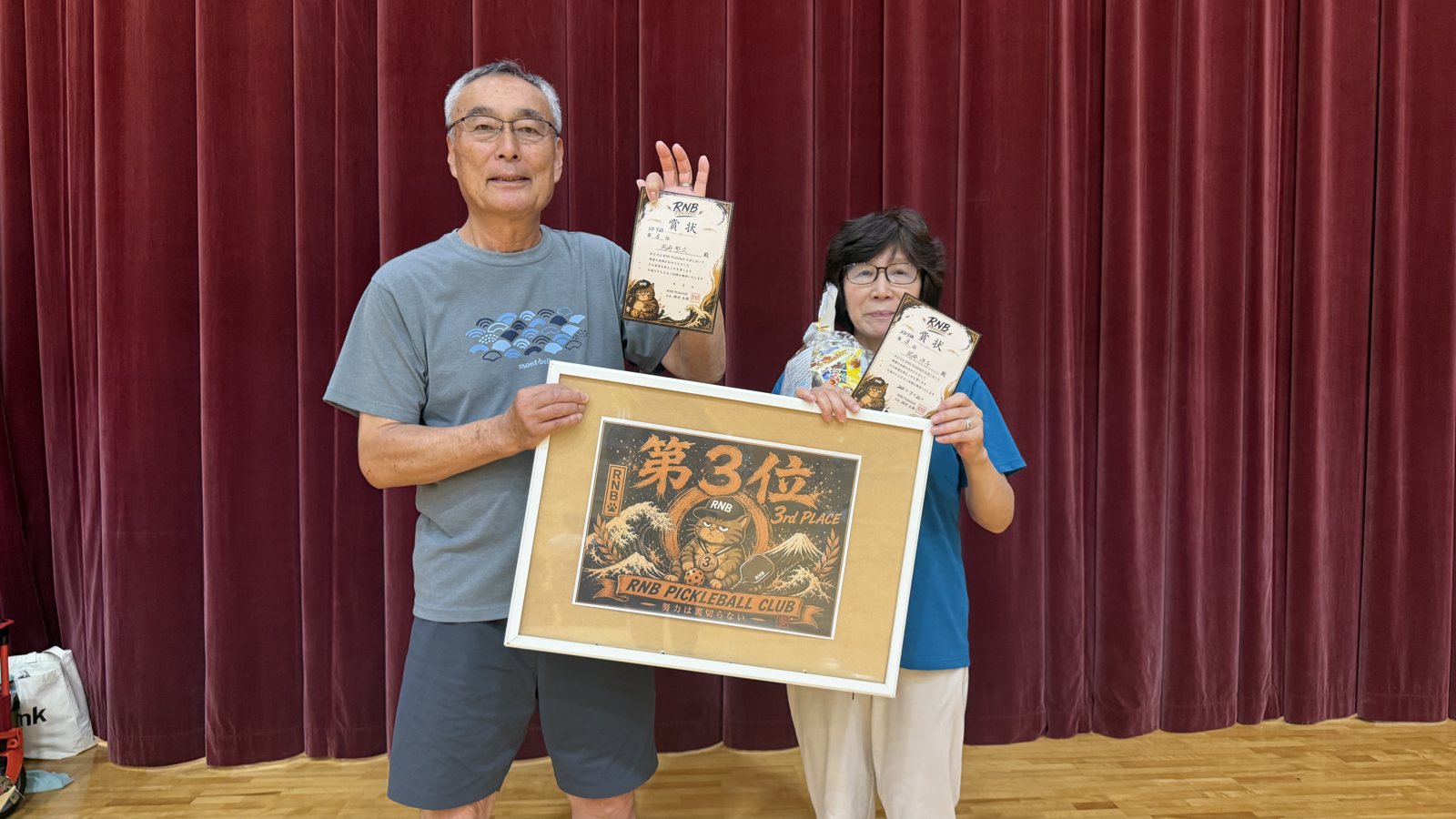 表彰式 入賞ペアの記念撮影