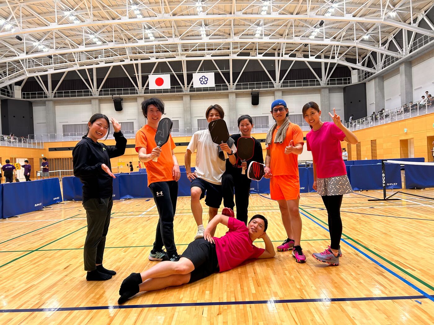 下関市立武道館での平日夜のピックルボール活動